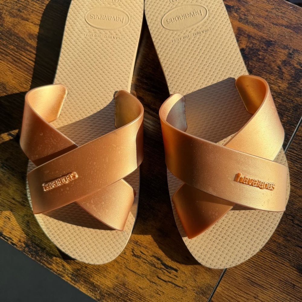 Havianas Gold Aqua Metallic Sandal - Picture 3 of 4